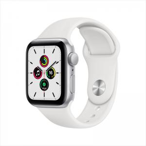 Apple Watch SE GPS 40mm Silver Aluminum Case with White Sport Band