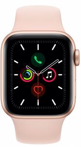 Apple Watch Series 5 40mm Gold Aluminum Case with Pink Sand Sport Band