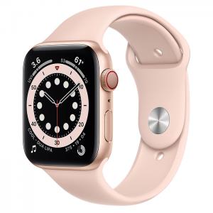 Apple Watch Series 6 GPS + Cellular 44mm Gold Aluminum Case with Pink Sand Sport Band